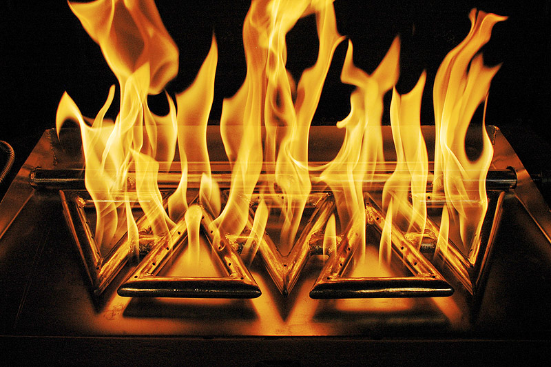 Diamond Fire Glass Custom Fireplace and Fire Pit Gas Burners