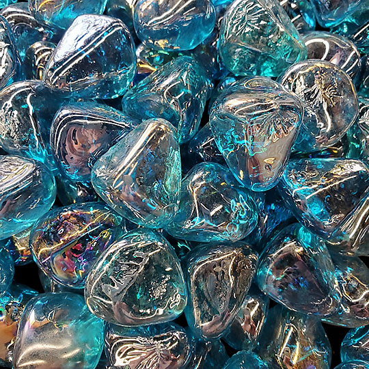 AZURLITE BLUE (BAHAMA) GLASS DIAMONDS