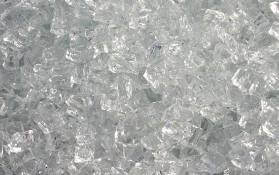 Alpine White Fireplace Glass Crystals
