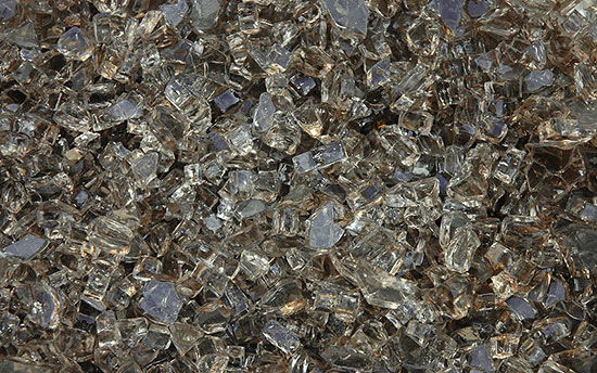 Bronze Fireplace Glass Crystals