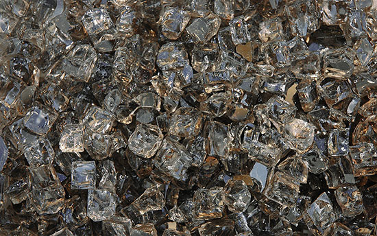Bronze Nugget Fireplace Glass Crystals