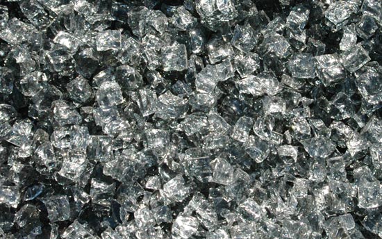 Gray Nugget Fireplace Glass Crystals