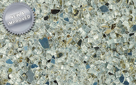 Platinum Reflective Fireplace Glass Crystals