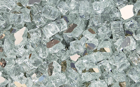 Titanium Fireplace Glass Crystals