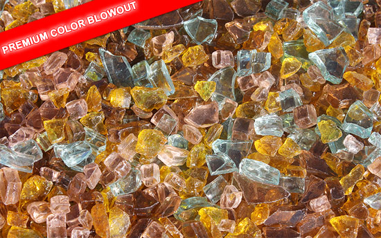 Autumn Premixed Fireplace Glass Crystals