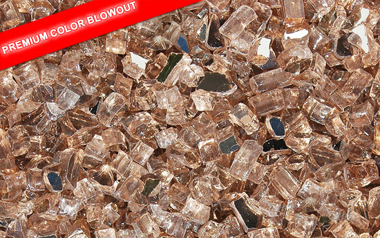 Desert Rose Fireplace Glass Crystals