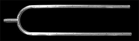 24" Stainless U Burner Fireplace Fire Pit Burner