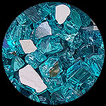Bahama Blue Reflective Nugget Diamond Fireplace Glass