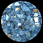 Blue Reflective Diamond Fireplace Glass