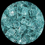 Carribean Teal Nugget Diamond Fireplace Glass