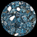 Cobalt Blue Reflective Nugget Diamond Fireplace Glass