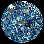 Cobalt Blue Reflective Diamond Fireplace Glass