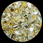 Gold Reflective Diamond Fireplace Glass