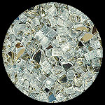 Platinum Reflective Diamond Fire Pit Glass Fireplace Glass