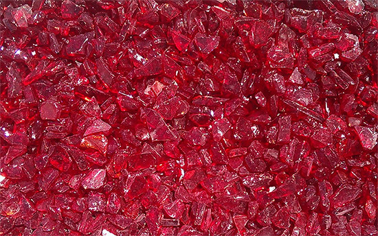 Ruby Red Fireplace Glass Crystals