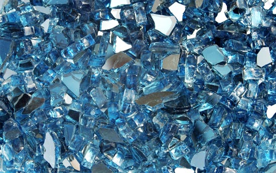 Cobalt Blue Reflective Fireplace Glass Crystals