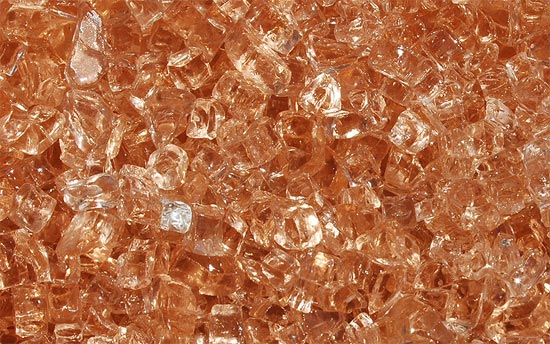 Georgia Peach Fireplace Glass Crystals