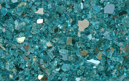 Turquoise Reflective Fireplace Glass Crystals