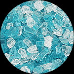 Aqua Dolce Diamond Fireplace Glass