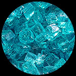 Bahama Blue Nugget Diamond Fireplace Glass