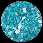 Bahama Blue Reflective Crystal Diamond Fire Pit Glass Fireplace Glass