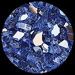 Electric Blue Reflective Diamond Fireplace Glass