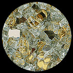 Gold Reflective Nugget Diamond Fire Pit Glass Fireplace Glass