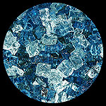 Sapphire Garden Diamond Fireplace Glass