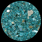 Turquoise Reflective Diamond Fireplace Glass